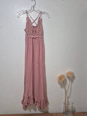 Fp One | Dresses | Fp One Free People Ivory Adella Corset Maxi Dress Size Medium